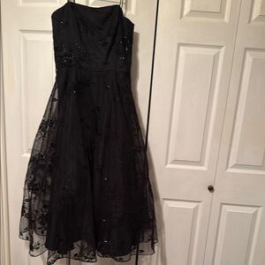 Alex Evenings Elegant Black Gown with Embellishments